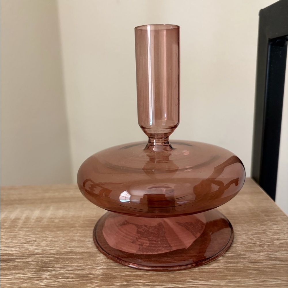 Elegant purple candle holder